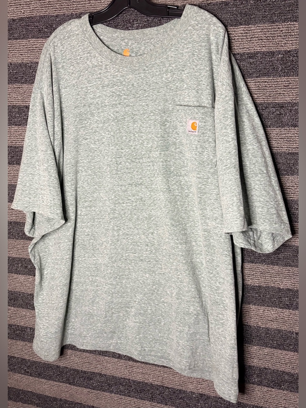 Carhartt Heather Grey Original Fit Short Sleeve Pocket T-Shirt Men’s 3XL EUC